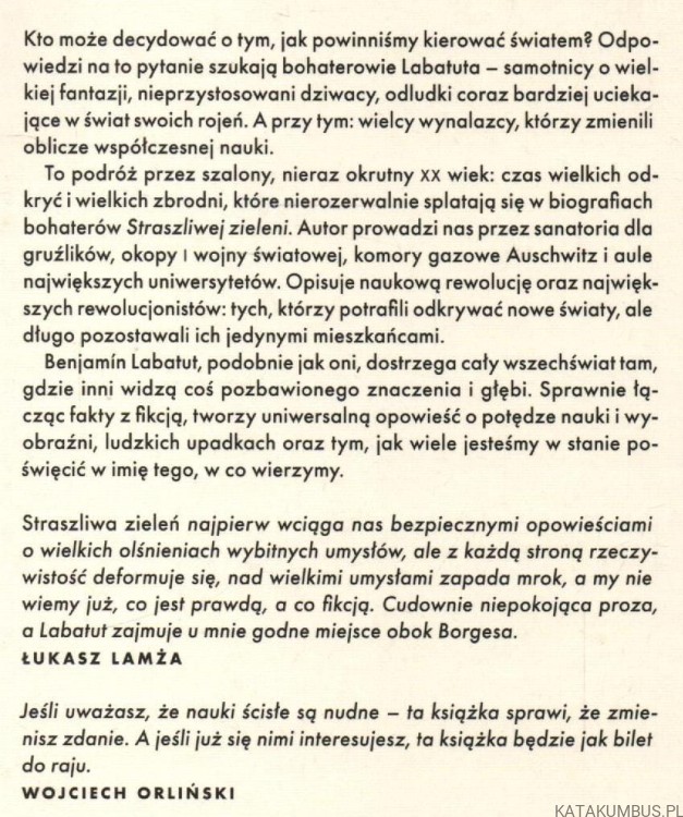 Straszliwa zieleń. BENJAMIN LABATUT