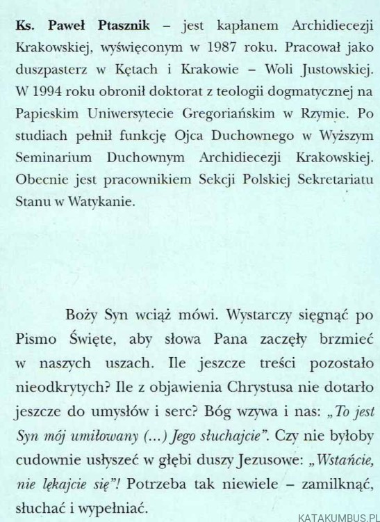 W świetle Ewangelii. Ks. PAWEŁ PTASZNIK