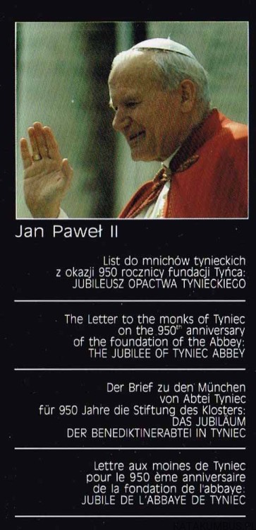 Chronić dobro. List do mnichów Tynieckich z okazji 950 rocznicy fundacji Tyńca