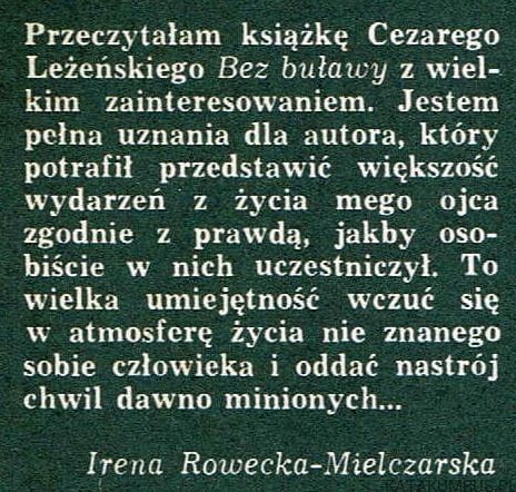 Bez buławy. CEZARY LEŻEŃSKI