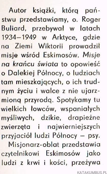 Misje na krańcu świata. ROGER BULIARD