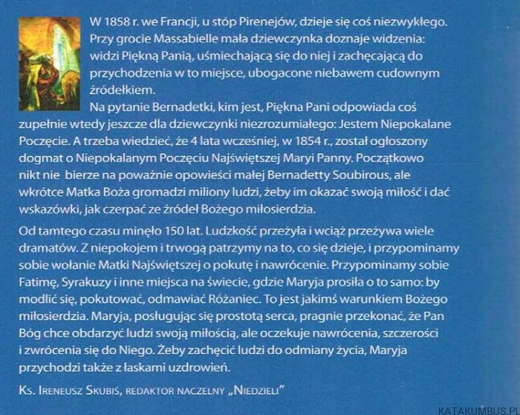 Przyjdźcie, obmyjcie się. Lourdes. Ks. IRENEUSZ SKUBIŚ