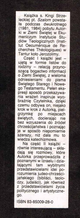 Szalom. KINGA STRZELECKA
