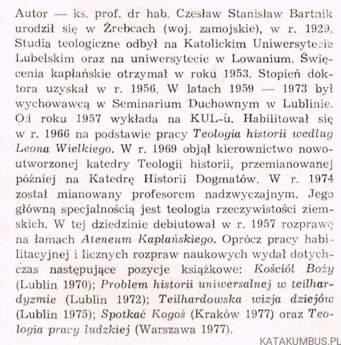 Łaska drogi. Ks. CZESŁAW ST. BARTNIK