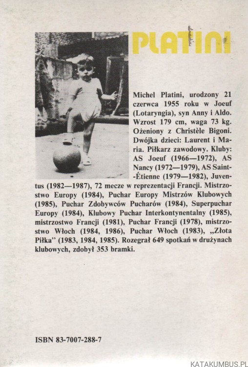Moje życie jak mecz. MICHEL PLATINI