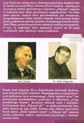 Depresja. Uczucia. Lęk. JEAN VANIER, Ks. JÓZEF AUGUSTYN SJ
