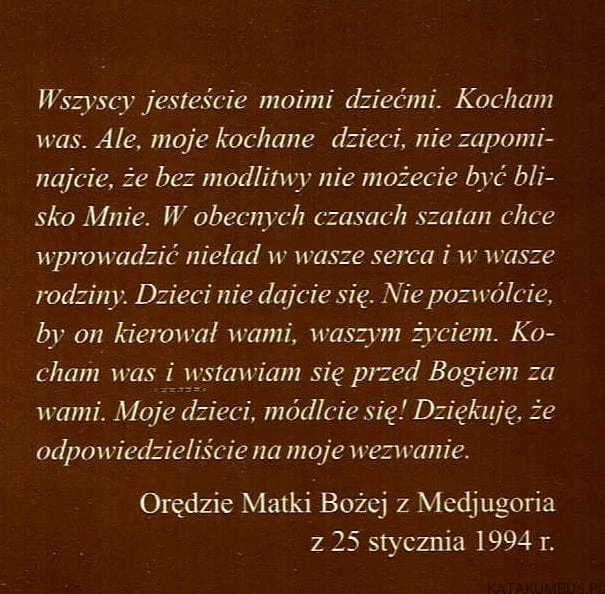 Rodzino, nie pozwól się zniszczyć! SIOSTRA EMMANUEL