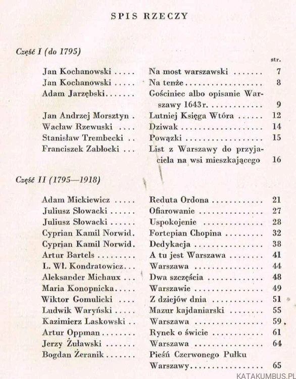 Warszawa twoje miasto. Antologia. STANISŁAW ZIEMBICKI