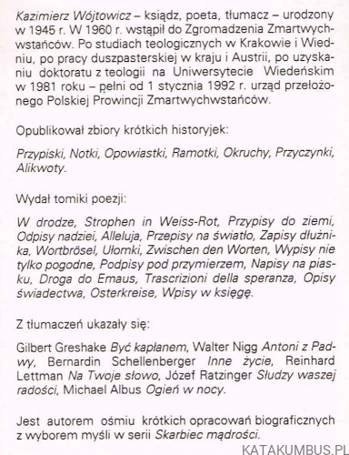 Czy koniecznie z ambony. Ks. KAZIMIERZ WÓJTOWICZ