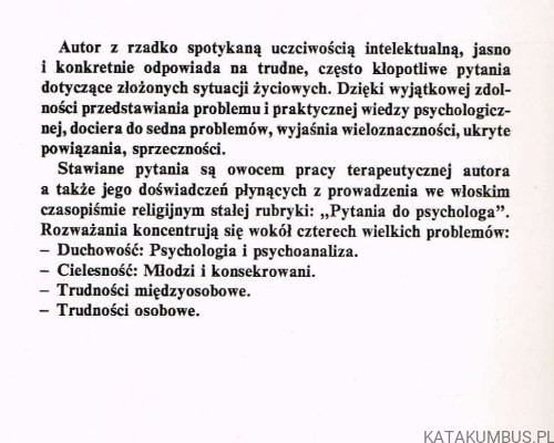 Psychoterapia a problemy życia religijnego. PASQUALE IONATA