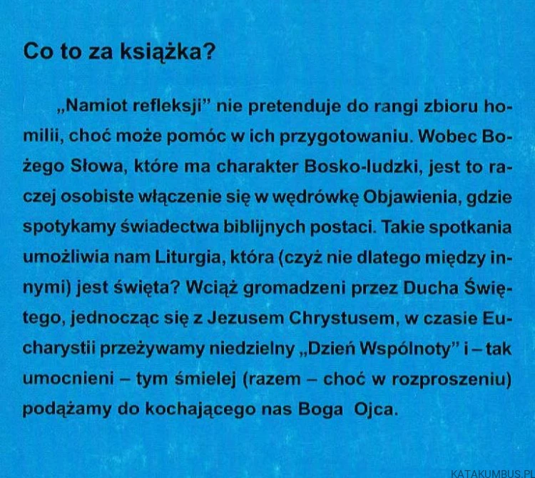 Namiot refleksji. Rok B. ks. KRYSTIAN GAWRON