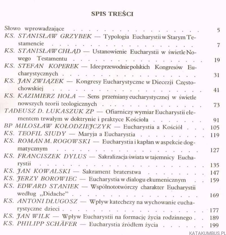 Eucharystia Źródłem Życia. PRACA ZBIOROWA