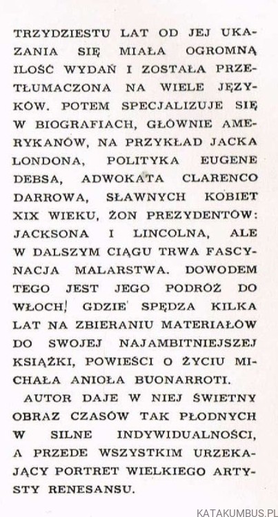 Udręka i ekstaza. Tom 1 i 2. IRVING STONE