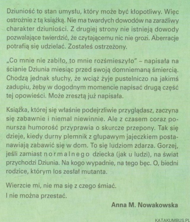 Dziunia. ANNA M. NOWAKOWSKA