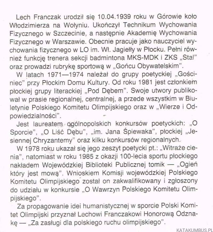 Zwyciężać słowem. LECH FRANCZAK