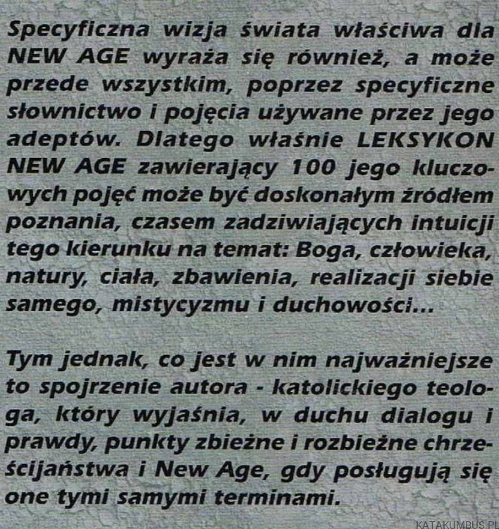 Leksykon New Age. BERNARD FRANCK
