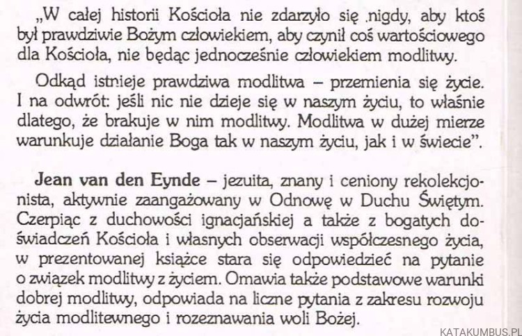 Żyć modlitwą. JEAN VAN DEN EYNDE SJ