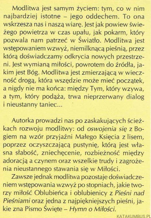 Modlitwa nieustanna wymiana miłości. AGNIESZKA MYSZEWSKA