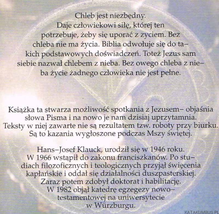 Chleb z nieba. HANS JOSEF KLAUCK