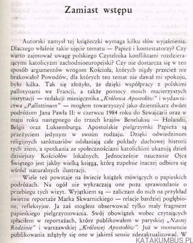 Papież i kontestatorzy. JACEK MOSKWA
