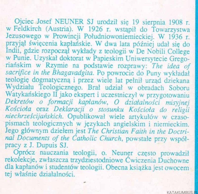 W drodze z Chrystusem. JÓZEF NEUNER SJ