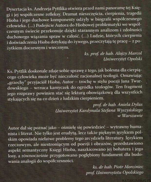Cierpienia współczesnych Hiobów. Ks. ANDRZEJ PYTTLIK