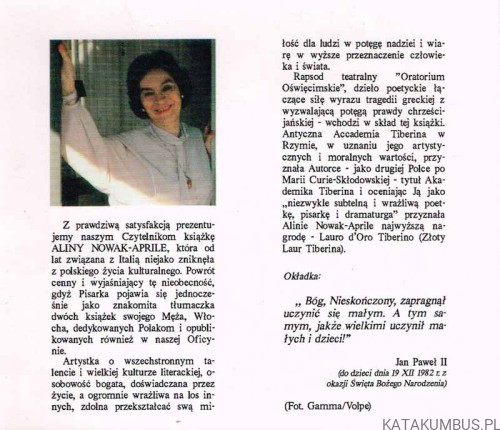 Pamiętaj! ALINA NOWAK APRILE