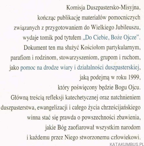 Do Ciebie, Boże Ojcze. PRACA ZBIOROWA