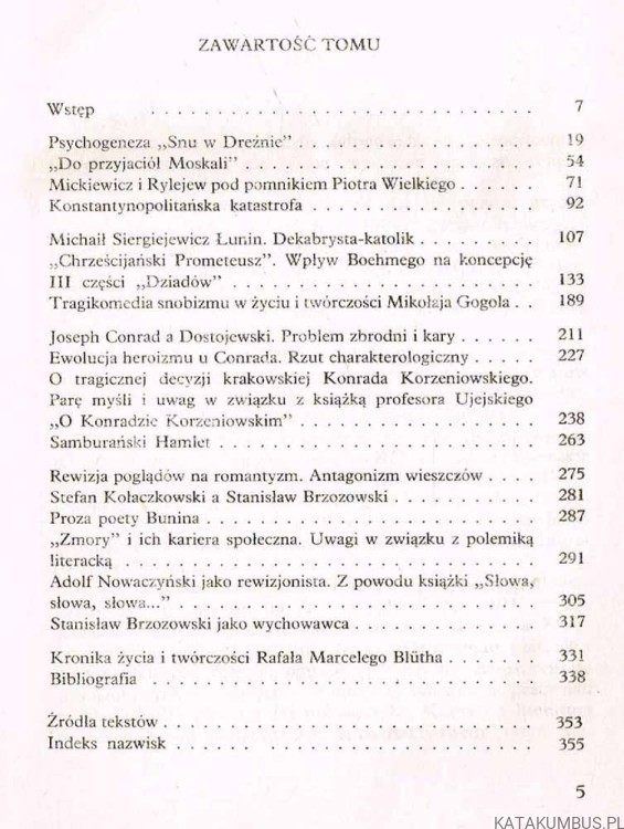 Pisma Literackie. RAFAŁ MARCELI BLUTH