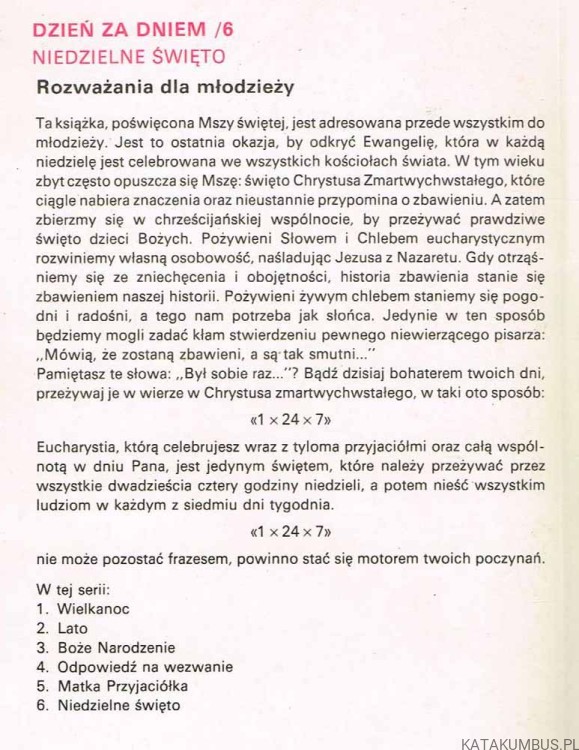 Dzień za dniem. Niedzielne Święto. C.DANIELE - D.ZANELLA
