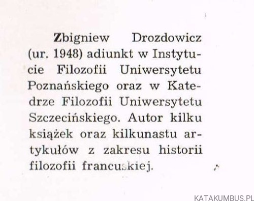 O Bogu, rozumie naturze i wielkim eklektyzmie. ZBIGNIEW DROZDOWICZ