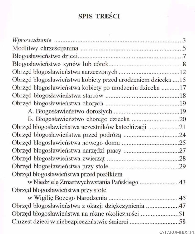 Obrzędy błogosławieństw w rodzinie