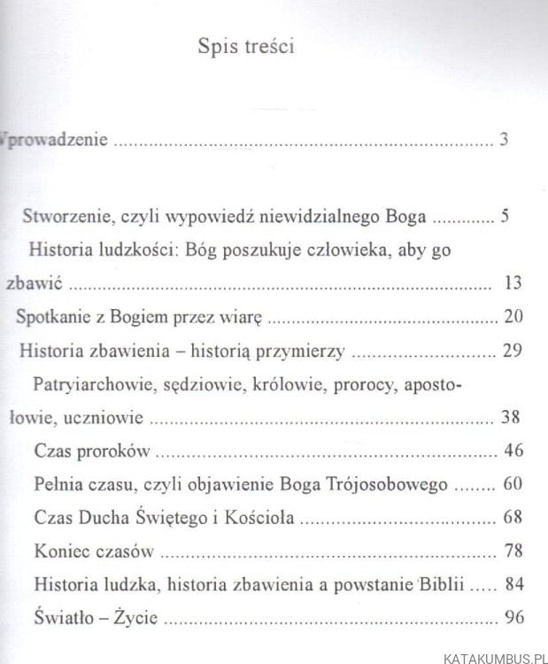Wprowadzenie w Biblię jako historię zbawienia. Opr. HENRYK KNAPIK