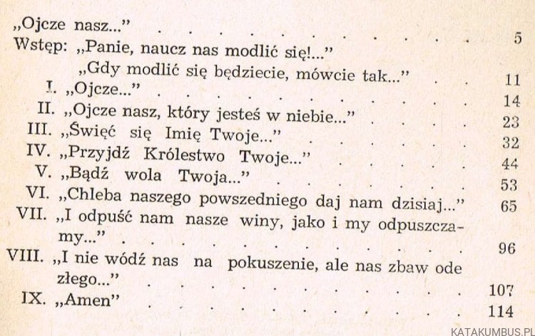Ojcze nasz. STEFAN KARDYNAŁ WYSZYŃSKI PRYMAS POLSKI