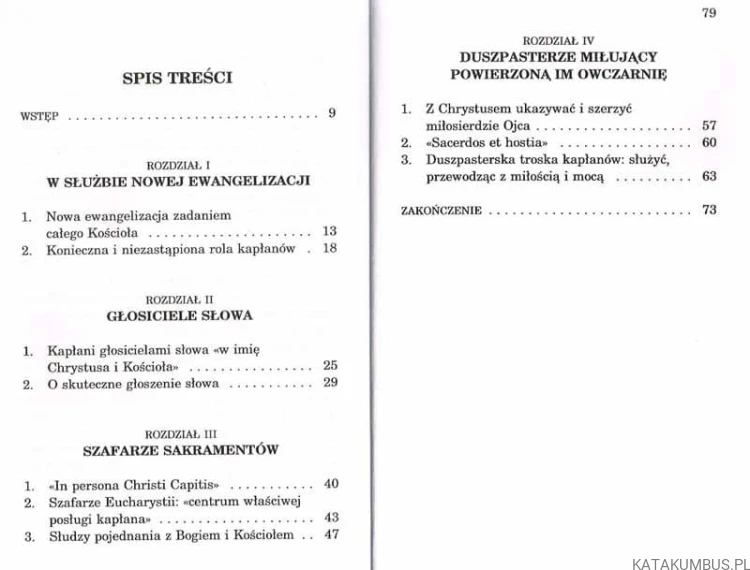 Kapłan głosiciel Słowa, szafarz Sakramentów i przewodnik wspólnoty. KONGREGACJA DS. DUCHOWIEŃSTWA