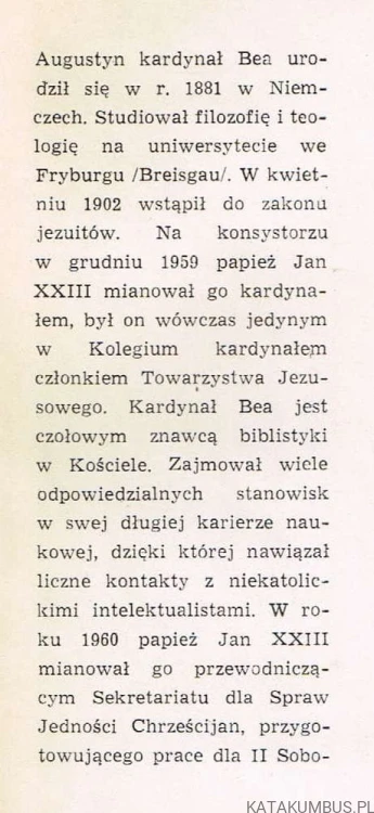 Rozważania o rodzinie ludzkiej. AUGUSTYN KARDYNAŁ BEA
