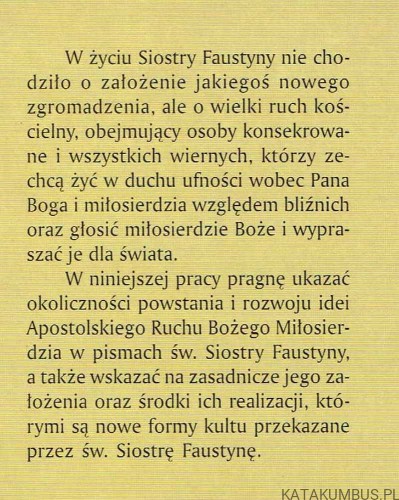 Nowe "Zgromadzenie" Siostry Faustyny. Apostolski Ruch Bożego Miłosierdzia. S. MARIA ELŻBIETA SIEPAK ZMBM