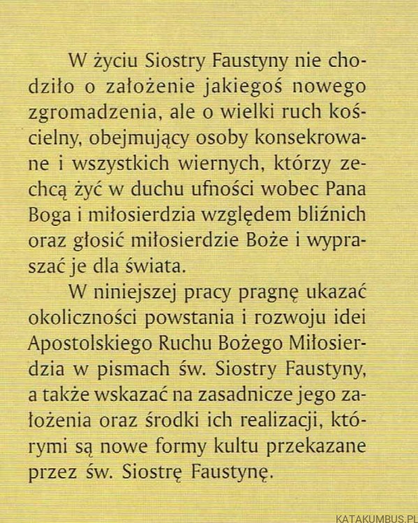 Nowe "Zgromadzenie" Siostry Faustyny. Apostolski Ruch Bożego Miłosierdzia. S. MARIA ELŻBIETA SIEPAK ZMBM