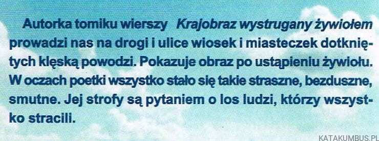Krajobraz wystrugany żywiołem. URSZULA MICHALAK