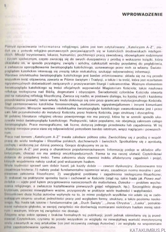 Katolicyzm A-Z. ks. ZBIGNIEW PAWLAK