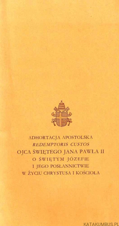 Redemptoris Custos. JAN PAWEŁ II