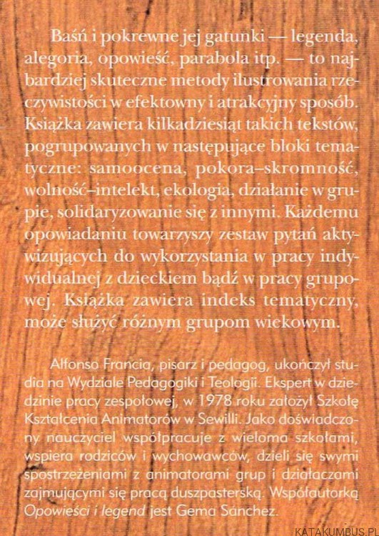 Opowieści i legendy. ALFONSO FRANCIA GEMA SÁNCHEZ