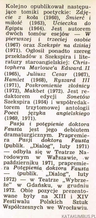 Pasja i potępienie doktora Fausta. JERZY S. SITO