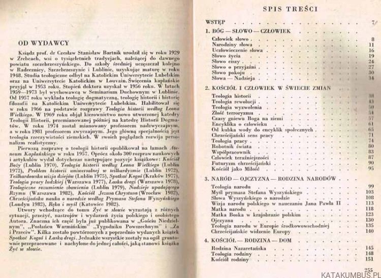 Żyć w słowie. CZESŁAW STANISŁAW BARTNIK