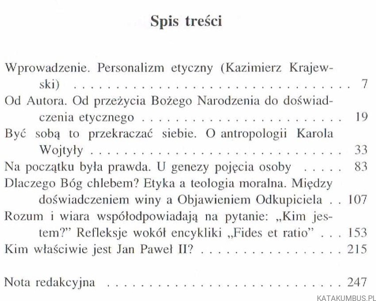 Rozum i Wiara wobec pytania Kim jestem? TADEUSZ STYCZEŃ SDS