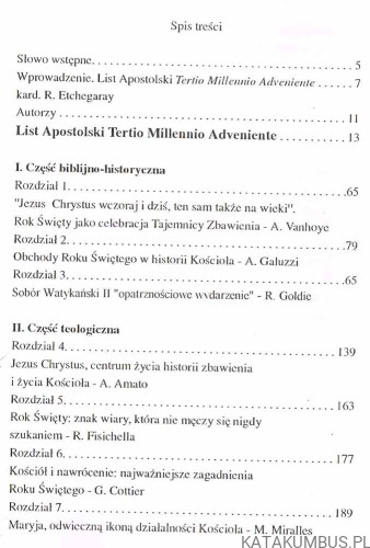 Tertio Millennio Adveniente Komentarz teologiczno - pastoralny. JAN PAWEŁ II