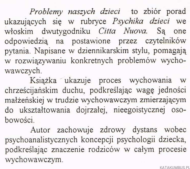 Problemy naszych dzieci. EGIDIO SANTANCHÉ