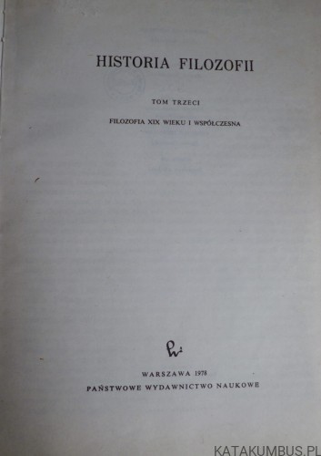Historia Filozofii T.3. WŁADYSŁAW TATARKIEWICZ
