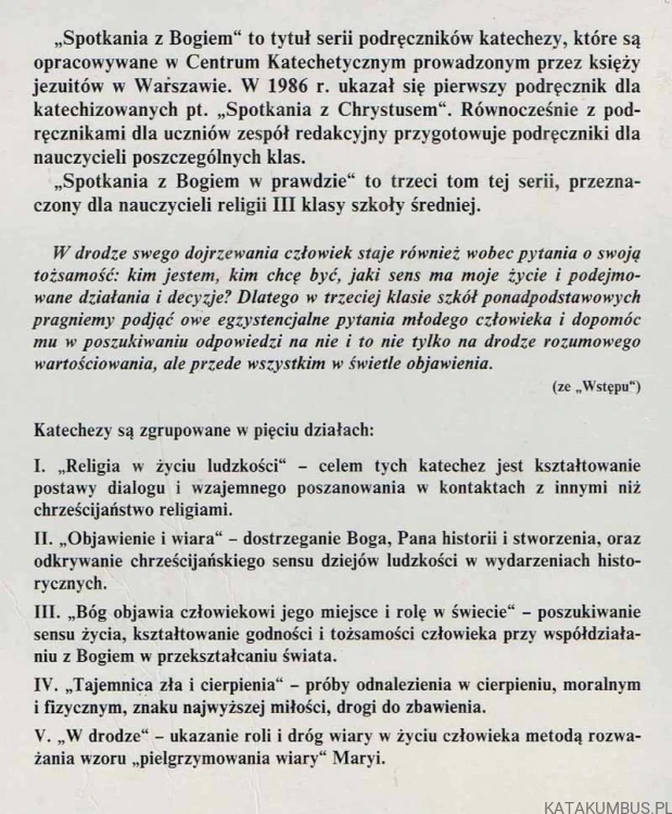 Spotkania z Bogiem w prawdzie. Red. Ks. JANA CHARYTAŃSKIEGO SJ