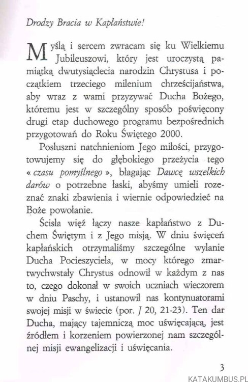 List Ojca Świętego Jana Pawła II do kapłanów na Wielki Czwartek 1998 roku. JAN PAWEŁ II